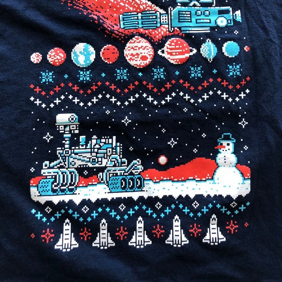 π3 for $15π "Ugly Holiday Sweater" Space Tee - Picture 3 of 11